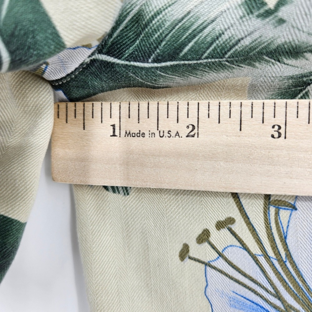 Tommy Bahama Shirt Mens Large Floral Silk Hawaiian Camp‎ All Over Print Cream - Picture 6 of 9